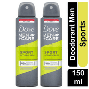 Dove Men Care Anti-Perpirant Deodorant Spray Sport Active Fresh 150Ml,(Pack of 2)