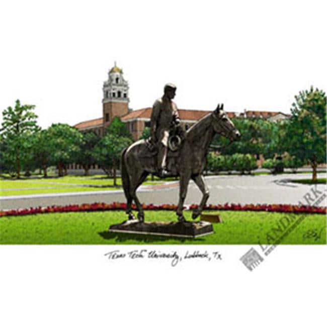 Texas Tech University Campus Images Lithograph Print - Walmart.com ...