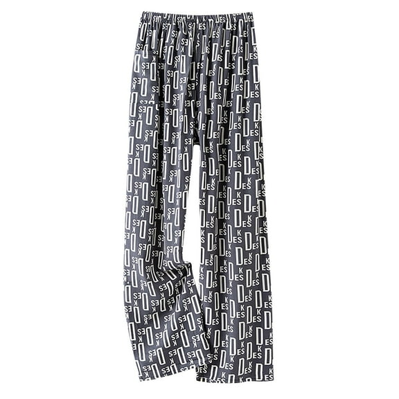 SYMOID Pajamas Mens Moisture-Wicking Sleep Pants - Modal Spandex, Light Blue, Wide Leg & Elastic Waist with Side Pocket, for At-Home Comfort,Size Free Size