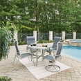 thumbnail image 6 of Afuera Living Traditional Aluminum 5 Piece Outdoor Dining Set in Gray, 6 of 9