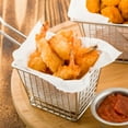 thumbnail image 3 of Met Lux Square Silver Stainless Steel Small Mini Fryer Basket - Waffle Grid - 6 1/2" x 3 1/4" x 4" - 1 count box, 3 of 3