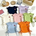 thumbnail image 5 of Karoyedx Toddler Girls Summer Clothes Toddler Baby Girls T Shirts Kids Cotton Casual Crew Neck T-Shirts Little Girl Short Sleeve Shirt Beige Size,3-4 Years, 5 of 6
