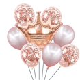 thumbnail image 2 of Juego de globos de látex de aluminio, decoración de fiesta de cumpleaños, boda, Baby Shower, corona de princesa, rosa, rosa, azul, medio, 1 Juego, 2 of 4