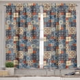 thumbnail image 2 of Ambesonne Moroccan Valance & Curtain, Tunisian, 55"x30", Dark Orange Slate Blue, 2 of 7