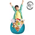 thumbnail image 3 of Scallop Storage Toy Bag Chair, Continuous Underwater Creatures Pattern Shells Starfish, Stuffed Animal Organizer Washable Bag, Large Size, Sea Blue Dark Seafoam, by Ambesonne, 3 of 3