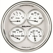 AutoMeter 1210 Old Tyme White II Quad Gauge