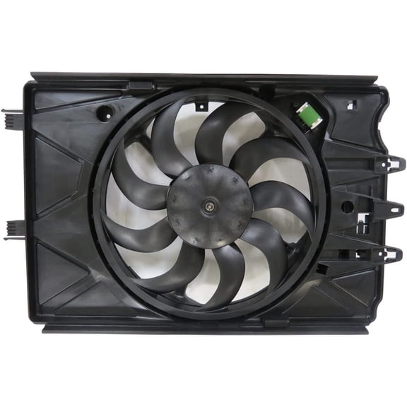 For Fiat 500L Radiator / Condenser Cooling Fan Assembly 2014-2019 For FI3115101 | 68202033AA