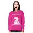 thumbnail image 1 of Tstars Womens Ugly Christmas Sweater Big T Rex Santa Christmas Gift Funny Humor Holiday Shirts Xmas Party Christmas Gifts for Her Women Sweatshirt Ugly Xmas Sweater, 1 of 7