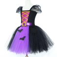 thumbnail image 5 of Girls Sleeveless Tutu Tulle Dress with Headband Two Piece Set Witch Halloween Party Clothes Halloween for Kids Girls Size 1-14 Years, 5 of 9