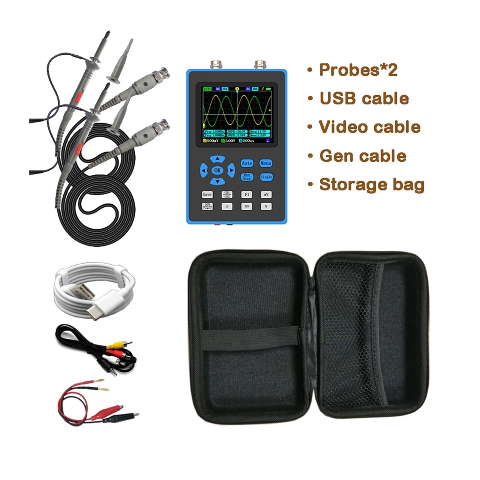120M Bandwidth Digital Oscilloscope 500MSa/s Sampling Rate With Dual Channel FFT Spectrum Analysis Oscilloscope ,Professional Designed