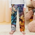 thumbnail image 2 of Demon Slayer Pajama Pants Long Sleep Pants Soft Elastic Waist PJ Bottoms Lounge Pants, 2 of 7