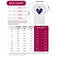 thumbnail image 7 of T Shirts for Women Short Sleeve Cotton Crewneck T-Shirt, Purple Black Heart Cartoon Tee Tops Casual Basic T-Shirts, XS-5XL White S, 7 of 7