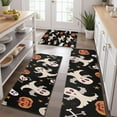 thumbnail image 2 of Retro Halloween Ghost Pattern Kitchen Rugs Sets Of 3,Kitchen Runner Rugs Non Skid Washable,Decorative Kitchen Floor Mats for Kitchen,Sink,Laundry,17"x30"+ 17"x47" + 17"x59", 2 of 6