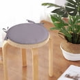 thumbnail image 6 of Round Chair Cushion Cozival 38cm Round Non-Slip Dining Chair Cushion with Ties - 1.8cm Thin Sponge Stool Pad - All-Season Seat for Round Stools - Stool Pad with Ties, Light Gray, 6 of 7