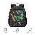 thumbnail image 6 of Uorisanigo Black Neon T-Rex Kids Backpack for School Boys Elementary Bookbag Large Capacity Lightweight Daypack with Side Pocket for Travel Camping Outdoor, 6 of 7