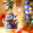 thumbnail image 4 of Mini Snowman Pendants Decorations, Letter Personalized Initial Monogram Christmas Hanging Ornaments for Xmas Tree Holiday Decor, W, 4 of 4