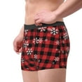 thumbnail image 2 of Logiee Red Buffalo Plaid Print Mens Boxer Briefs,Boxer Briefs for Men,Breathable Stretch Underwear,Boys Boxer Briefs-Small, 2 of 5