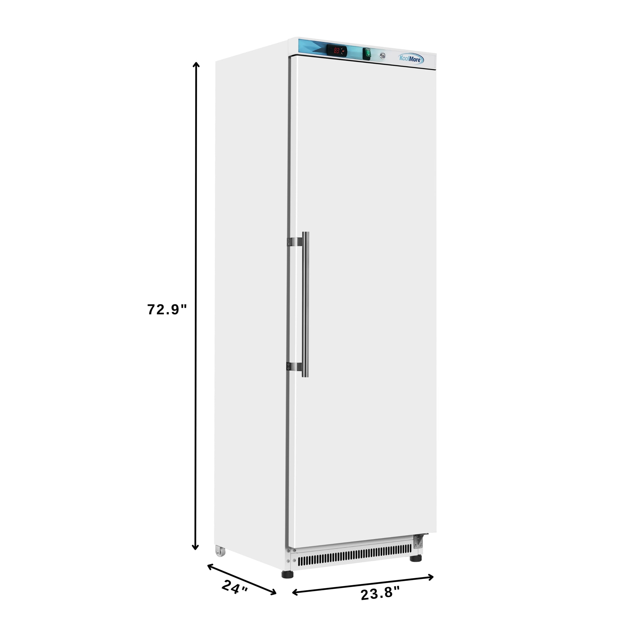 12 Cu. ft. Commercial Reach in Refrigerator in White - Manual Defrost