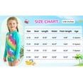 thumbnail image 3 of GYRATEDREAM Girls Rash Guard Swimsuit 2-Piece Long Sleeve Bathing Suit UPF 50+ Sun Protection Summer Beach Swimwear, 3-4 Years, 3 of 9
