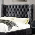 thumbnail image 3 of Furniture of America Avery Fabric Wingback California King Bed in Dark Gray, 3 of 3