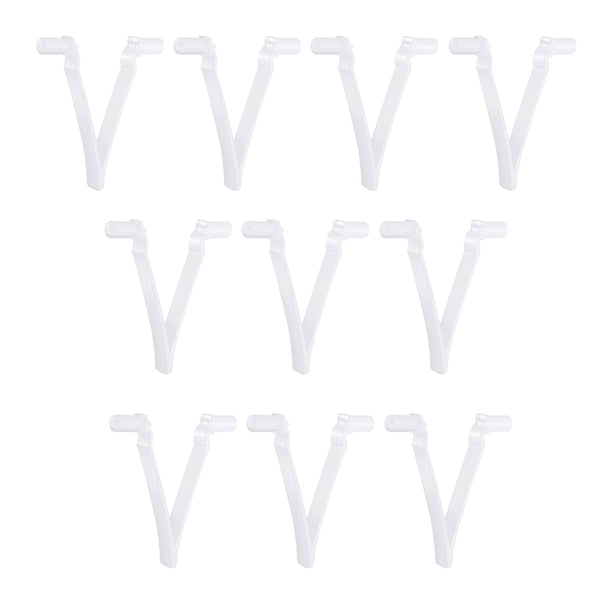 Greeniant Juego de pinzas en V de 10 piezas Clip de fijación para piscina resistente al desgaste Juego de pinzas estables Herramientas de limpieza Deportes acuáticos Greeniant OD020985-00B