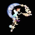 thumbnail image 3 of QQTDFG Enamel Crystal Moon Cute Angel Blow Bubbles Brooch Pin Jewelry -Blue, 3 of 4