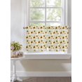 thumbnail image 4 of Sunflower 2 Panel Kitchen Curtains for Small Windows, Summer Botanical Farmhouse Floral Elegant Bathroom Tier Curtain, Short Window Treatment for Bedroom/Living Room 55"x36", 4 of 6