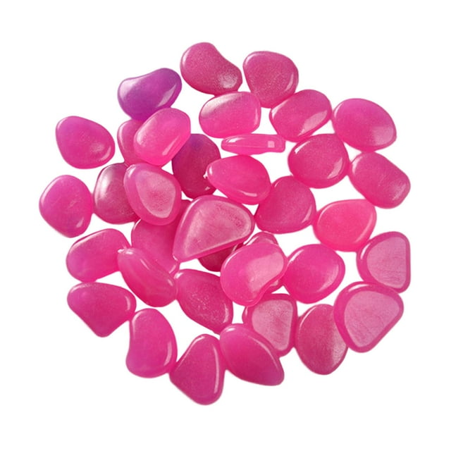 50Pcs Luminous Stones Glow in The Dark Rocks Cobblestones Garden Pebbles Glowing Dark
