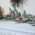 thumbnail image 6 of Christmas Artificial Snowy Cedar Garlands 6.56ft Faux Hanging Winter Vines with Pine Cones,Red Berries,Green Greenery Garland for Table,Mantle,Wall,Indoor,Outdoor Christmas Decorations, 6 of 9