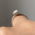 thumbnail image 6 of solitaire jewels 1.3CT Pear Moissanite Halo Engagement Ring For Women, 10K Rose Gold, 6 of 7