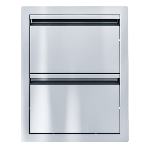 Aruba 16 in. Stainless Steel 2-Drawer Paper Towel Access Drawer unit