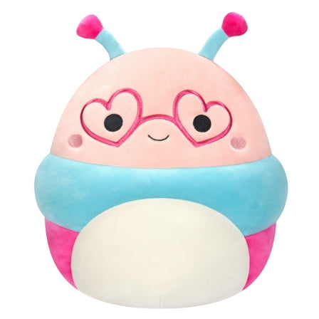 Squishmallows Official 8 inch Griffith the Pink and Blue Bookworm - Child's Ultra Soft Stuffed Plush Toy