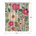 thumbnail image 5 of Vibrant Pioneer Flower Pattern Shower Curtain 72"x84" ,Bathroom Decorative Shower Curtains Set with 12 Hooks,Modern Waterproof Washable Shower Curtain, 5 of 6