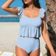 thumbnail image 1 of Trajes de baño para mujer, Trajes de baño para mujer, Traje de baño de rayas de moda para mujer, Traje de baño dividido, Bañador, Conjunto de dos piezas, Tops de bikini para mujer, Tops de bikini de p, 1 of 8