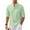 Green, variant on COSFO Henley Mens Shirts Beige Long Sleeve Casual Pullover Button Waffle Solid T Shirts for Man