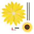 thumbnail image 5 of Gustave Sunflower Wind Spinners Garden Windmills Flower Pinwheels with Stake Kids Outdoor Toys for Yard Art Decoration Garden Ornament - Orange, 5 of 10