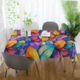thumbnail image 3 of Yayeee Tablecloths 60" x 120" Rectangle Wrinkle Resistant Party Table Cover, Colorful Leaves, 3 of 8