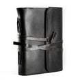 thumbnail image 6 of Handmade Leather Journal/Writing Notebook Diary/Bound Daily Notepad For Men & Women Unlined Paper Medium, writing pad gift for artist, sketch (Plain Black, 7 x 5), 6 of 9