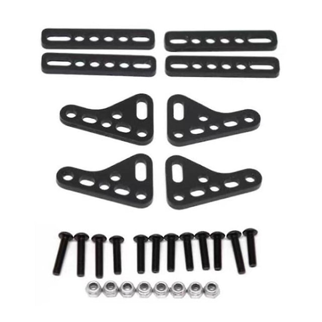 Soporte de montaje de amortiguador de metal WEIHJMXG para coche de escalada RC 1/8 1/10 negro