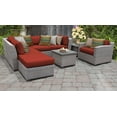 thumbnail image 1 of TK Classics Florence Wicker 8 Piece Patio Conversation Set with End Table and 2 Sets of Cushion Covers, 1 of 12