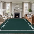 thumbnail image 3 of Pure Dark Green Area Rug 5x8 FT, Non Slip Bedroom Throw Carpet, Simple Solid Color Washable Soft Floor Carpet Non-Shedding Rug for Living Room Nursery Dorm Office, 3 of 9
