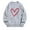 Gray 1, variant on Kaemgyyd Women's Heart Sweatshirt Valentine's Day Long Sleeve Casual Loose Pullover Vintage Cute Crewneck Tops