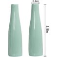 thumbnail image 6 of ABPETE Small Ceramic Vase Set of 2 Flower Bud Vases Modern Minimalist Vase Mini Table Floral Vase Flower Arrangement for Home Living Room Office Centerpiece Decor 5 inch Blue, 6 of 7