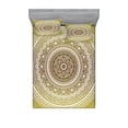 thumbnail image 2 of Mandala Bedding Set with Sheet & Covers, Ombre Mandala Flower Pattern Queen Inspired Prints Hippie Design, Printed Bedroom Decor 2 Shams, 4 Sizes, Mustard and White, by Ambesonne, 2 of 3