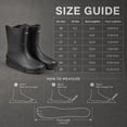 thumbnail image 2 of Rain Boots for Men, Non-Slip Waterproof Rubber Boots Outdoor Garden Mid Calf Muck Work Shoes Rainboots for Fishing Climbing, Size 7, 2 of 13