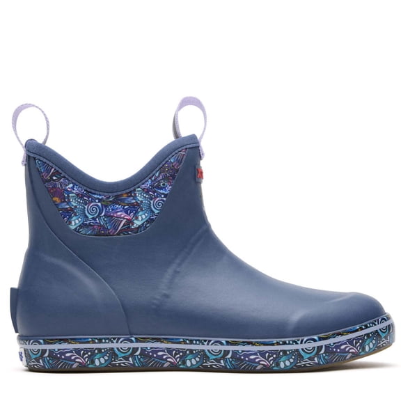 XTRATUF Adult Female 6in ADB Fishe Wear Vintage Indigo/Artic Grayling Ankle Deck Boots, Size: 10