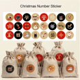 thumbnail image 5 of 24 piezas/hoja de pegatinas para sellos de galletas y dulces, etiquetas para embalaje de regalo, decoración navideña, calendario de adviento de Feliz Navidad, pegatinas de papel con números, 5 of 5