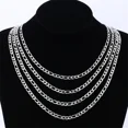 thumbnail image 3 of FEEL STYLE 5mm Figaro NK Chain Neckalce For Men Women Hip Hop Silver Color 316L Stainless Steel Hip Hop Jewelry 20", 3 of 7