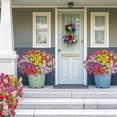 thumbnail image 4 of 20 Bundles Artificial Flowers for Outdoors Decoration Fake Silk Flowers UV Resistant Faux Plants Artificial Daisy Euc for Spring Summer Garden Yard Porch Window Home Decor, Mix Colors, 4 of 5
