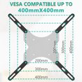 thumbnail image 4 of WALI Extender Bracket Adapter TV Monitor Mounting Accessory for LED LCD Display Mount Upgrade Mounting Holes up to 400x400mm (EXT400), Black, 4 of 7